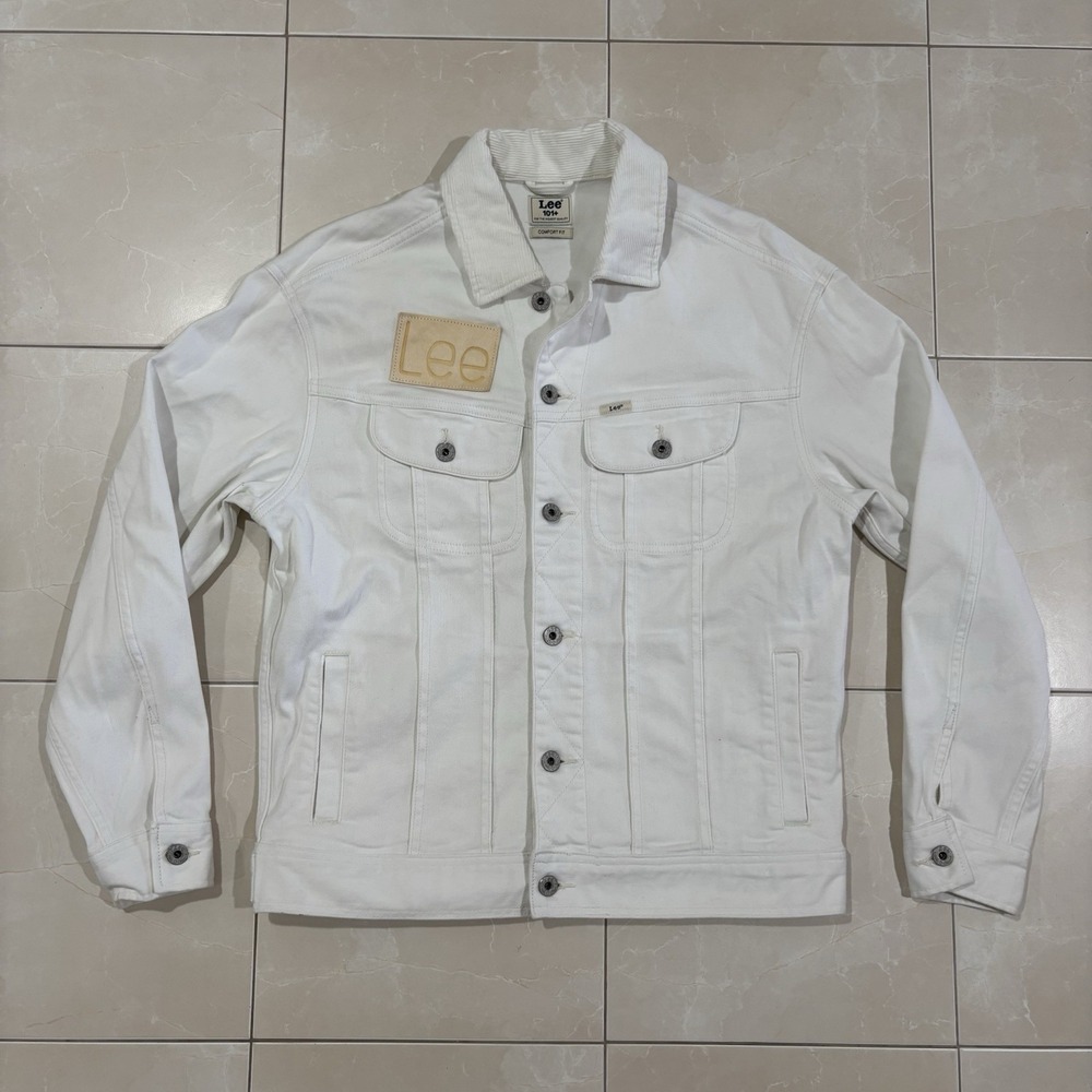 Vintage Lee 101+ Jacket White Corduroy Collar Men's M Rodeo Western Cowboy 90s